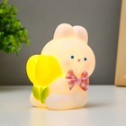 Фигурка световая RISALUX «Зайчик», LED-ночник, от батареек, бело-жёлтый, 8×10 см 9431371