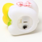 Фигурка световая RISALUX «Зайчик», LED-ночник, от батареек, бело-жёлтый, 8×10 см 9431371