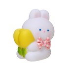 Фигурка световая RISALUX «Зайчик», LED-ночник, от батареек, бело-жёлтый, 8×10 см 9431371