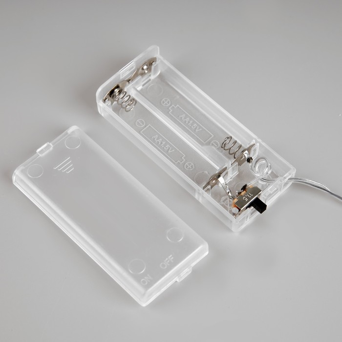 Гирлянда «Нить» 1.35 м с насадками «Эскимо», IP20, прозрачная нить, 10 LED, свечение белое, AAх2 - фото 1911929244