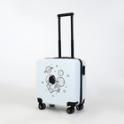 Чемодан детский на колёсах 39 л (S), на молнии, с кодовым замком, 4 колеса, белый - Фото 1