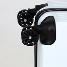 Чемодан детский на колёсах 39 л (S), на молнии, с кодовым замком, 4 колеса, белый - Фото 7