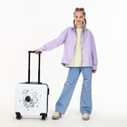 Чемодан детский на колёсах 39 л (S), на молнии, с кодовым замком, 4 колеса, белый - Фото 9