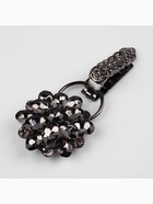 Декоративная застёжка «Стеклянный цветок», 10.5×5 см, цвет чёрный - Фото 2