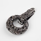 Декоративная застёжка, 7.5×4.5 см, цвет чёрный - Фото 1