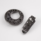 Декоративная застёжка, 7.5×4.5 см, цвет чёрный - Фото 3