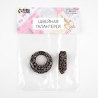 Декоративная застёжка, 7.5×4.5 см, цвет чёрный - Фото 4