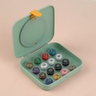 Швейный набор с лупой, 50 предметов, в двухъярусном боксе, 12 × 10,5 × 3 см, цвет МИКС - фото 9202299