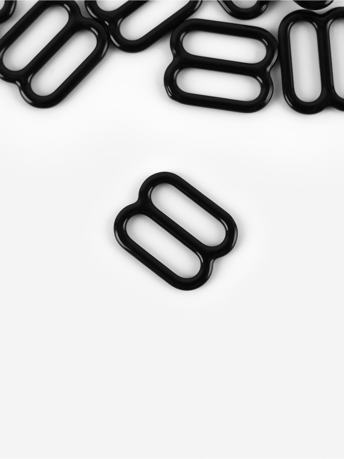 Регулятор для бретелей, металлический, 10 мм, чёрный