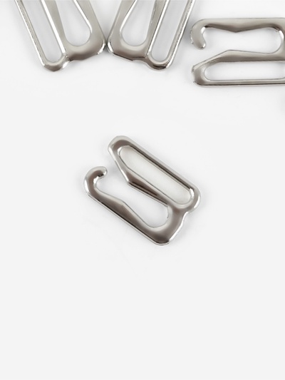 Крючок для бретелей, металлический, 10 мм, цвет серебряный