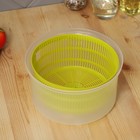 Центрифуга для сушки зелени Доляна Fresh cook, 3.7 л, пластик, белая, зелёная - Фото 17