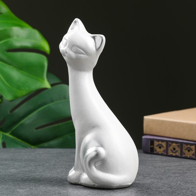 Фигура"Кот мурзик белый" 19см