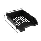 Лоток для бумаг Стамм «Лидер», А4, горизонтальный, 1 отделение, чёрный - Фото 2