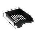 Лоток для бумаг Стамм «Лидер», А4, горизонтальный, 1 отделение, чёрный - Фото 5