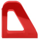 Лоток для бумаг вертикальный СТАММ "Фаворит", тонированный красный, ширина 90мм - Фото 2
