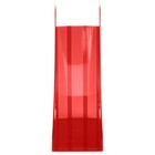 Лоток для бумаг вертикальный СТАММ "Фаворит", тонированный красный, ширина 90мм - Фото 3