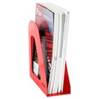 Лоток для бумаг вертикальный СТАММ "Фаворит", тонированный красный, ширина 90мм - Фото 5