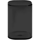 Подставка-стакан для канцелярии СТАММ "Фаворит", пластиковый, квадратный, тонировано-черная - фото 9280205