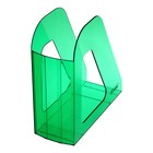 Лоток для бумаг вертикальный СТАММ "Фаворит", тонированный зеленый, ширина 90мм - Фото 2