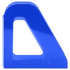 Лоток для бумаг вертикальный СТАММ "Фаворит", тонированный синий, ширина 90мм - Фото 2