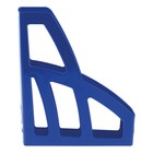 Лоток для бумаг вертикальный СТАММ "Лидер", синий, ширина 75мм - фото 9202369