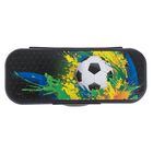 Пенал пластиковый футляр 90*215*43 дизайн СТАММ "Футбол", черный - фото 24052731