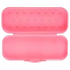 Пенал пластиковый футляр 90*215*43 дизайн СТАММ "Кексики", розовый - фото 9955023