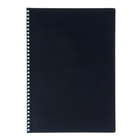 Тетрадь А4, 80 листов клетка на гребне DIAMOND Черная, пластиковая обложка - Фото 1