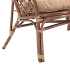 Набор садовой мебели "Bagama": 2 кресла, 1 диван, 1 стол, ротанг тёмный, подушки бежевые - Фото 6