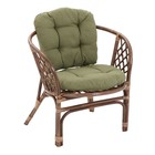 Набор садовой мебели "Bagama": 2 кресла, 1 диван, 1 стол, ротанг тёмный, подушки зелёные - Фото 8
