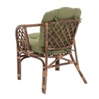 Набор садовой мебели "Bagama": 2 кресла, 1 диван, 1 стол, ротанг тёмный, подушки зелёные - Фото 9
