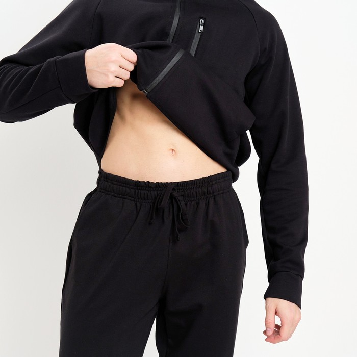 Брюки мужские, цвет чёрный карде, размер 56 62408