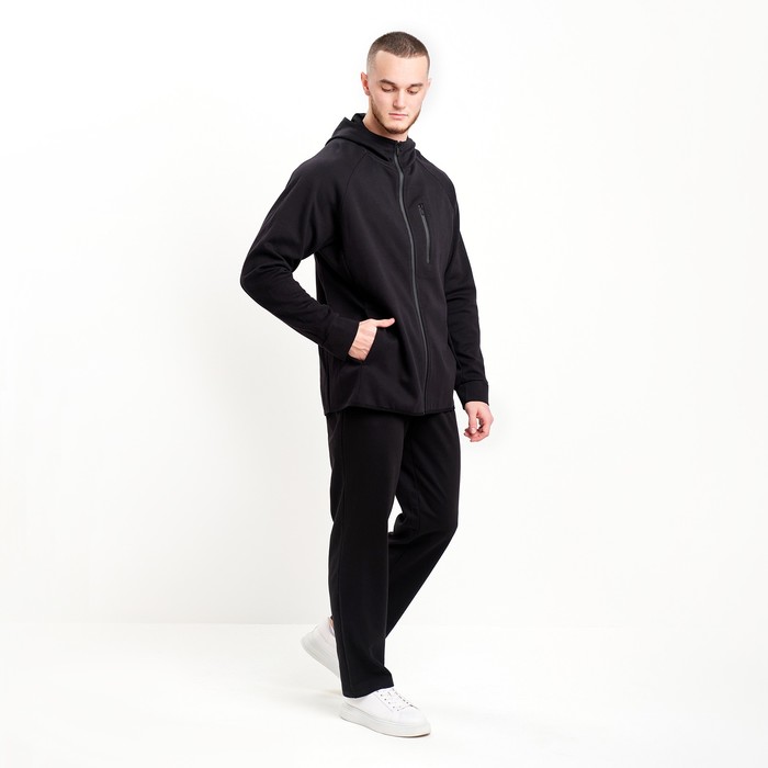 Брюки мужские, цвет чёрный карде, размер 56 62408