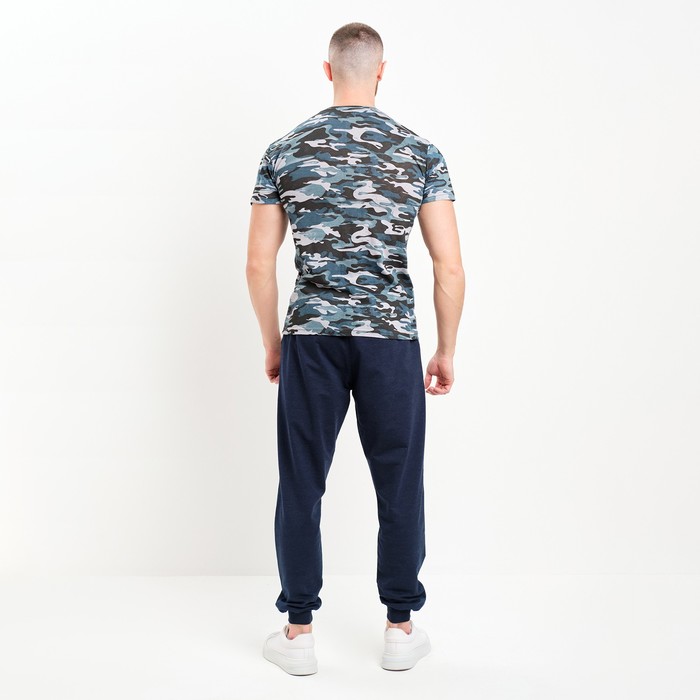 Брюки мужские, цвет тёмно-синий меланж, размер 52 62410