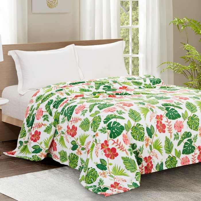 Плед 180х200см, корал-флис 165г/м, 100% полиэстер - Фото 1