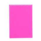 Блокнот А5, 80 листов на гребне DIAMOND НЕОН, пластиковая обложка, розовый - Фото 1
