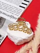 Крабик для волос «Либерти», кольца, 7.5 см, золотистый - Фото 2