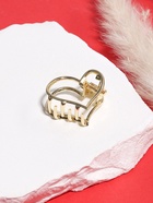 Крабик для волос «Либерти», набор 2 шт., сердце контур, 2 см, золото - Фото 4