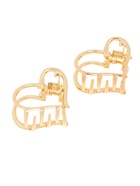 Крабик для волос «Либерти», набор 2 шт., сердце контур, 2 см, золото - Фото 8