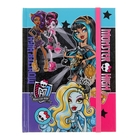 Блокнот твердая обложка А6, 80 листов "Школа Монстров (Monster High)", на резинке - Фото 1