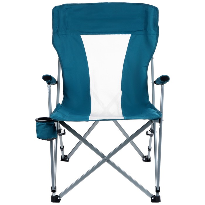 Кресло туристическое Maclay, с подстаканником, 64х42х93 см, цвет циан - фото 1907707757