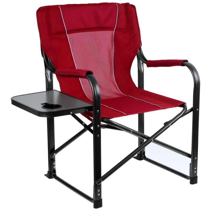 Кресло туристическое Maclay, стол с подстаканником, 63х47х94 см, цвет красный - фото 1907707763