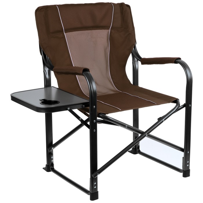 Кресло туристическое Maclay, стол с подстаканником, 63х47х94 см, цвет коричневый - фото 1907707770