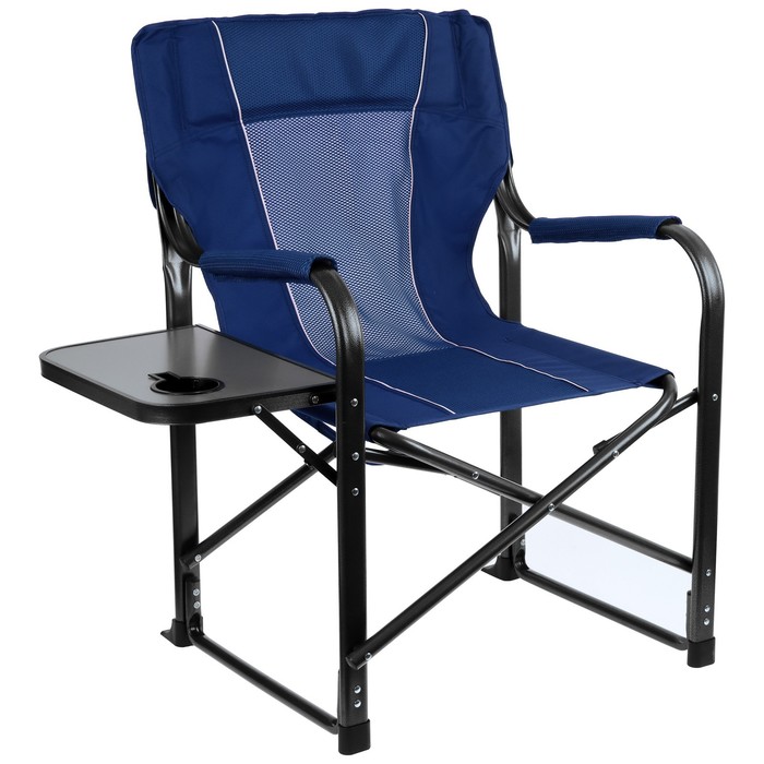 Кресло туристическое Maclay, стол с подстаканником, 63х47х94 см, цвет синий - фото 1907707777