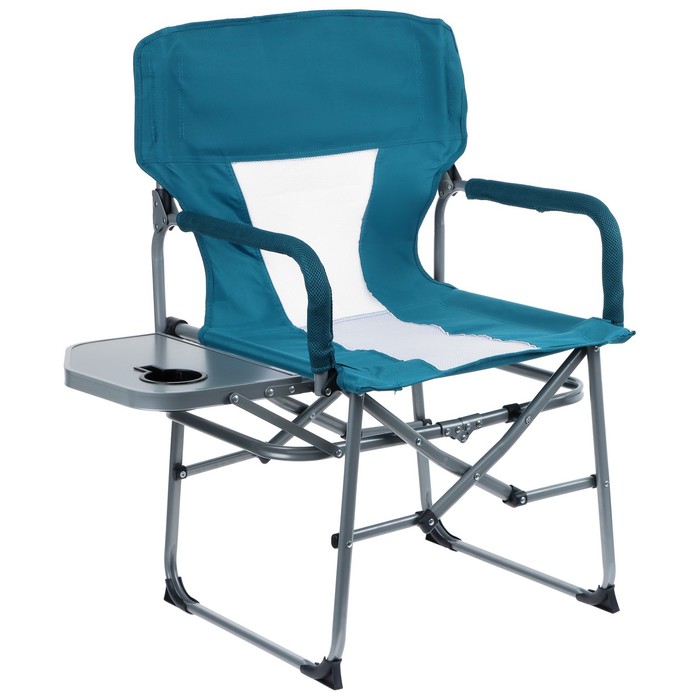 Кресло туристическое Maclay, стол с подстаканником, 57х50х94 см, цвет циан - фото 1907707784