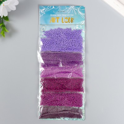 Бисер круглый 12/0 «Пурпурная дымка», 6 цветов × 10 г, 20×8 см