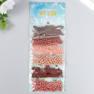 Бисер круглый 6/0 «Осенний лес», 6 цветов × 10 г, 20×8 см