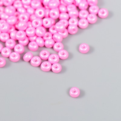Бисер стекло 6/0 «Тёплый розовый», 15 г
