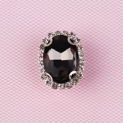 Аксессуары для резиновых сабо, цепочка и стразы, 4 шт., цвет серебряный