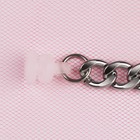 Аксессуары для резиновых сабо, цепочка и стразы, 4 шт., цвет серебряный - Фото 6